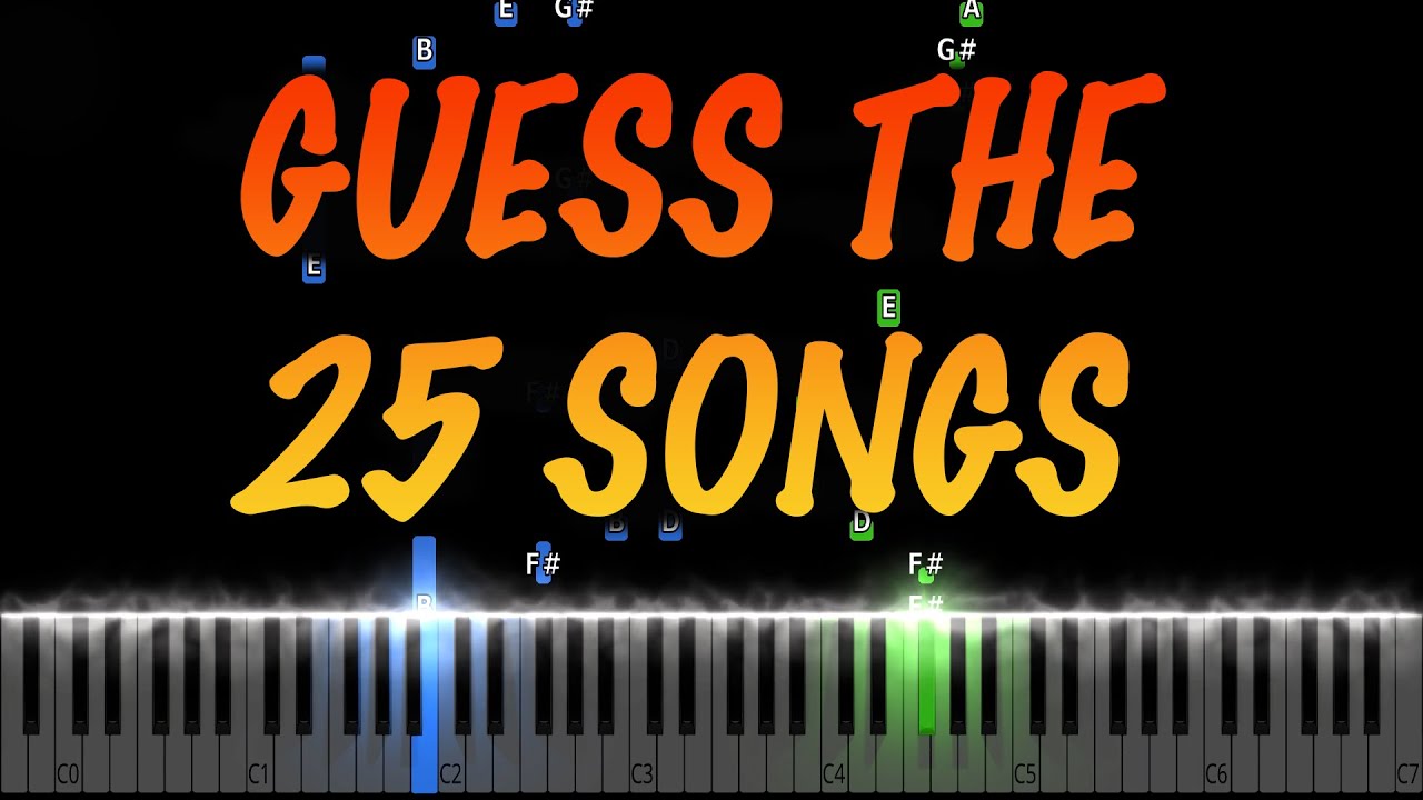 Guess the Song on Piano / Music 80's 90's