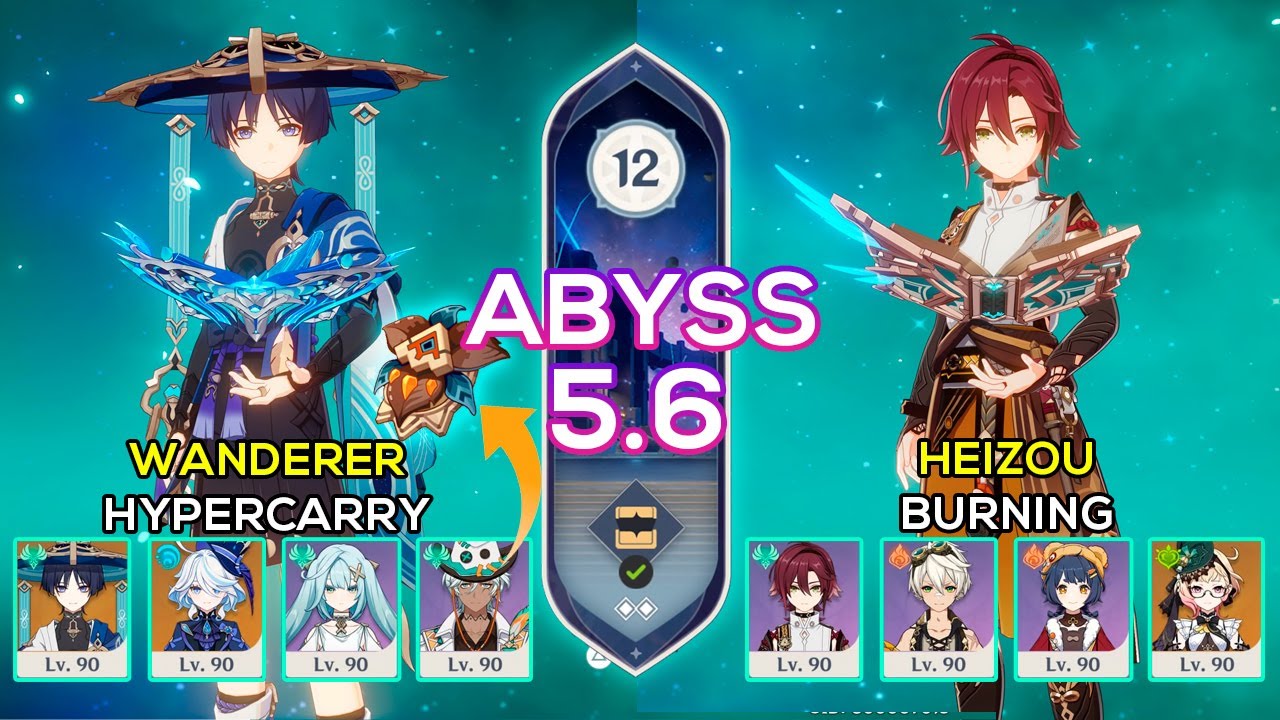 C0 Wanderer Hypercarry & C3 Heizou Burning | Spiral Abyss 5.6 | Genshin Impact
