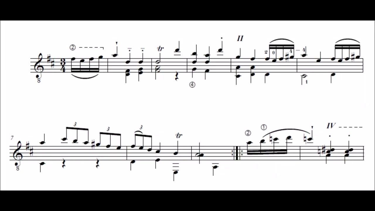 J. Haydn :  Menuet from Hob.XVI:3 for Guitar