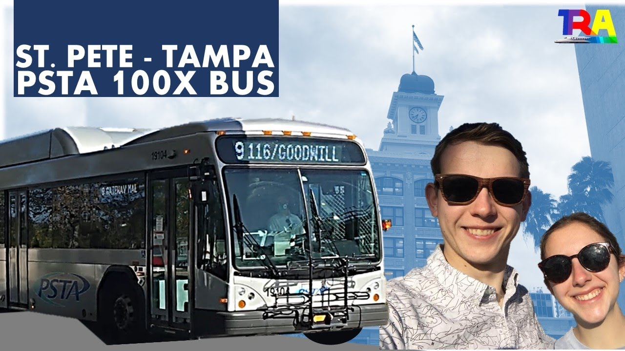 How to get from Tampa to St. Petersburg by Public Transportation | BUS REVIEW PSTA 100X
