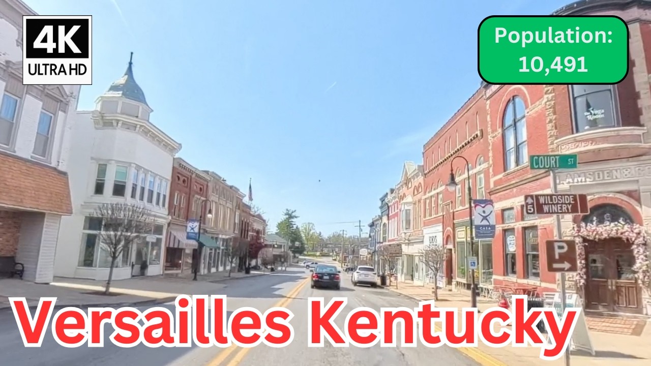 Driving Through Versailles, Kentucky in 4K 🚗 | Scenic Small Town Tour in Horse Country
