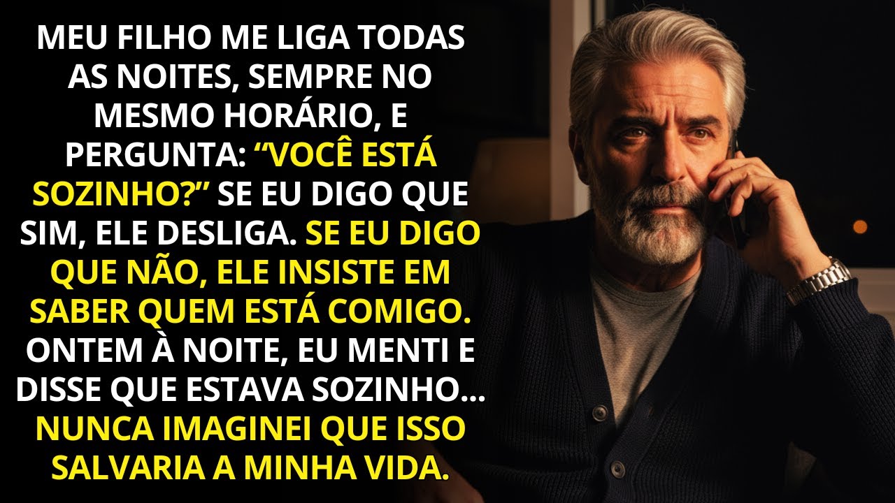 Toda noite, meu filho pergunta: “Pai, está sozinho?”, ontem menti… e essa mentira me salvou.
