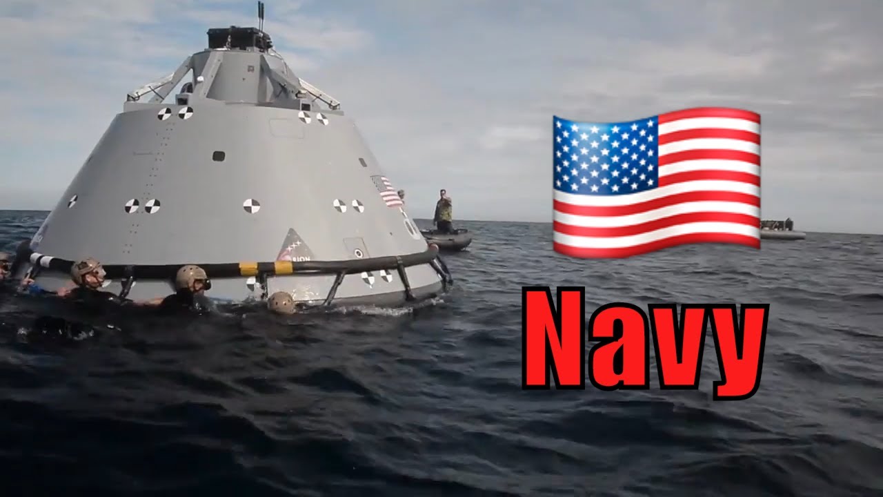 AWESOME FOOTAGE OF HOW US NAVY & NASA RECOVER ORION SPACECRAFT IN OCEAN (2018)
