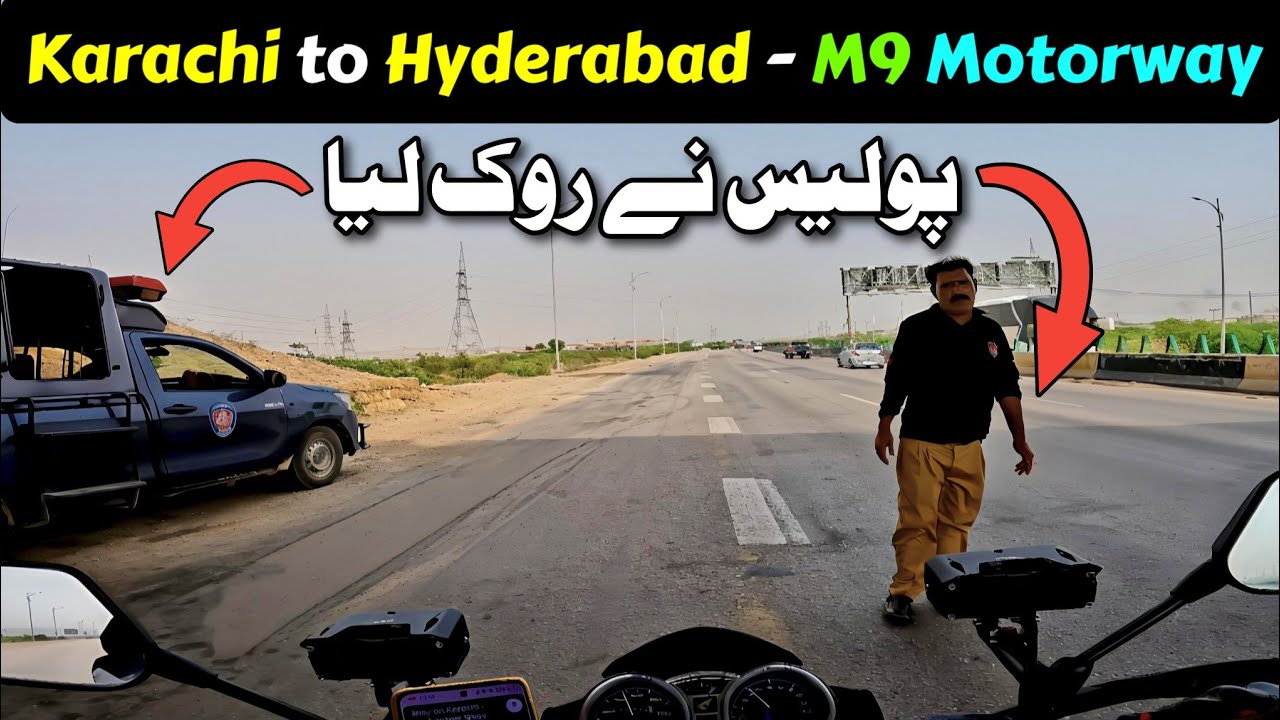 Solo Riding on Pakistan's Worst Motorway | Karachi to Hyderabad on M9 Motorway