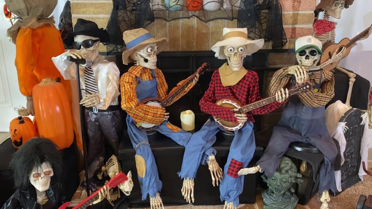 Halloween 2022 Skeleton Dueling Banjos, Skeleton Rocking Raver, Blues Brother Bands Newest Additions