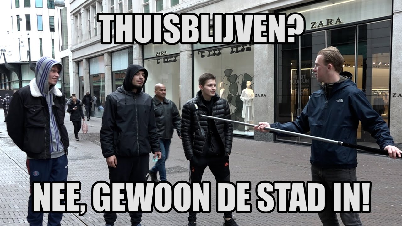 STRAATVRAAG: Blijven mensen binnen vanwege het coronavirus?