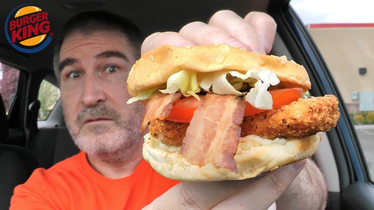 SERIOUSLY?? NEW Burger King BLT Chicken Jr REVIEW 🍔👑🥓