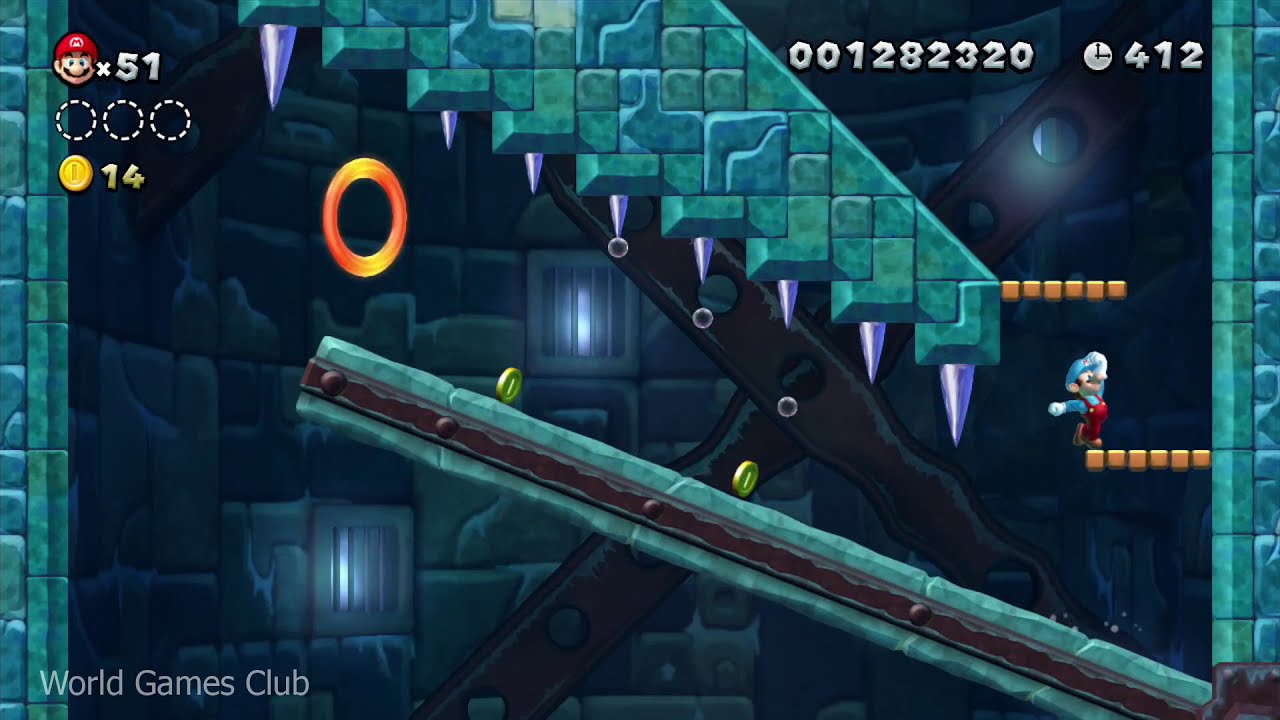 Прохождение New Super Mario Bros U (Wii U) башня тающих сосулек