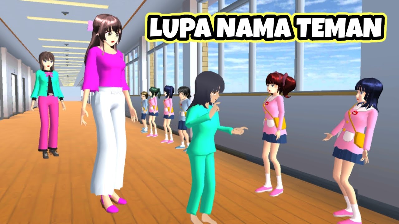 ANGEL LUPA NAMA TEMAN TEMANNYA || VLOG KING HAPPY FAMILY || SAKURA SCHOOL SIMULATOR