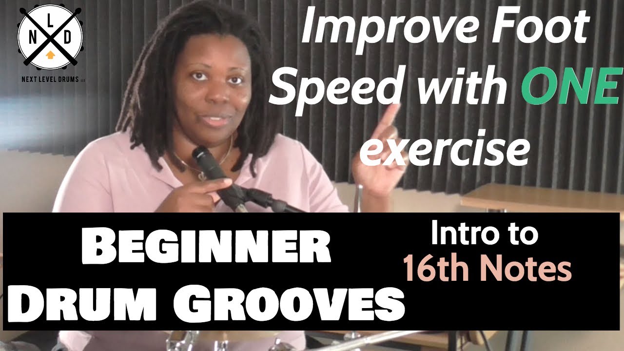 Increase foot speed one bass drum exercise | 16th note kick patterns | Next Level Drums, LLC