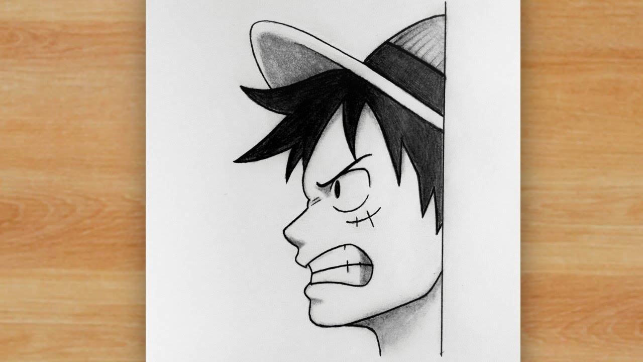 Easy anime drawing / How to draw Monkey D. Luffy step by step/ easy pencil sketch / anime drawing