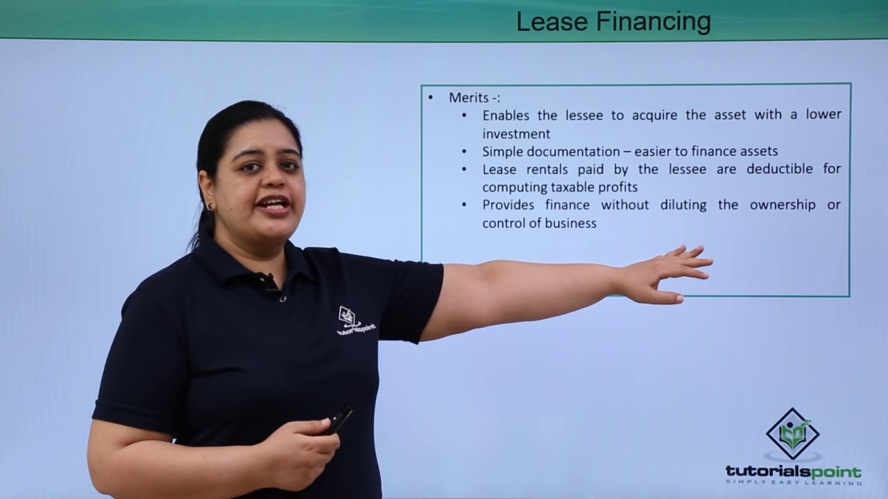 Class 11th – Lease Financing | Business studies | Tutorials Point