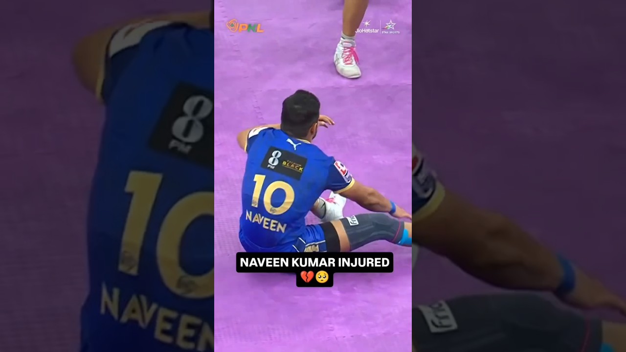 NAVEEN KUMAR INJURY 🤕 | sad News for Pkl fans 😢 #winnerkabaddi #naveenkumar
