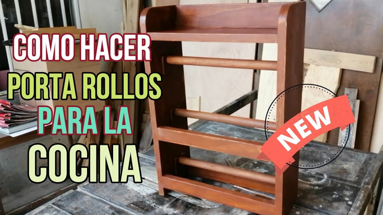 Como hacer Porta Rollos para cocina/Mueble de madera/actividades para cuarentena