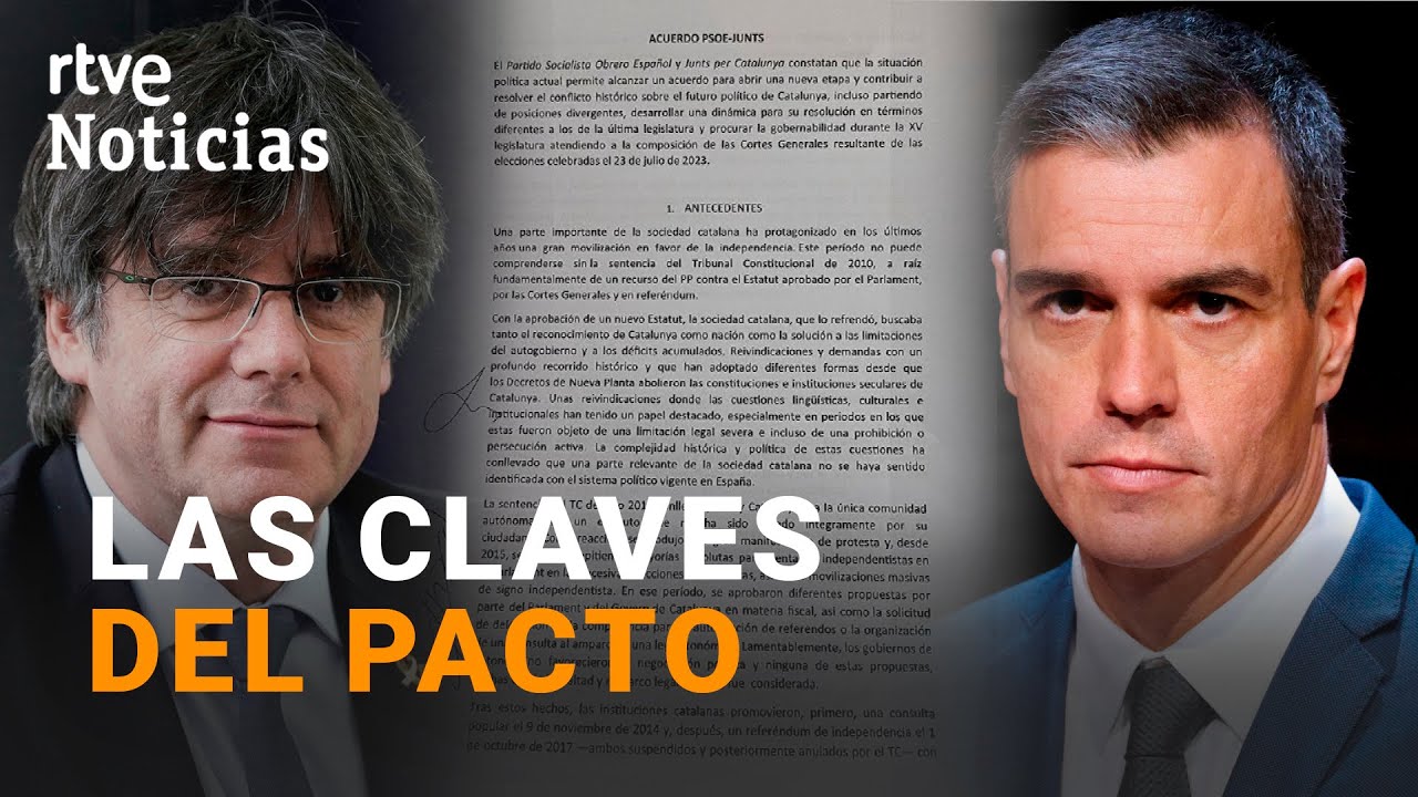 ACUERDO PSOE-JUNTS: AMNIST&Iacute;A entre 2012 y 2023, y se BENEFICIAR&Aacute;N los CASOS de la 'LAWFARE' | RTVE
