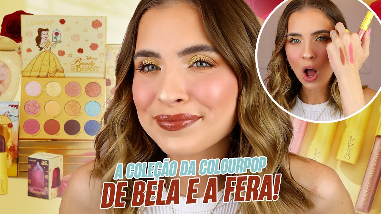 A COLOURPOP LANÇOU UMA COLEÇÃO DA BELA E A FERA!!! Testei tudo!!! | FERNANDA TUMAS