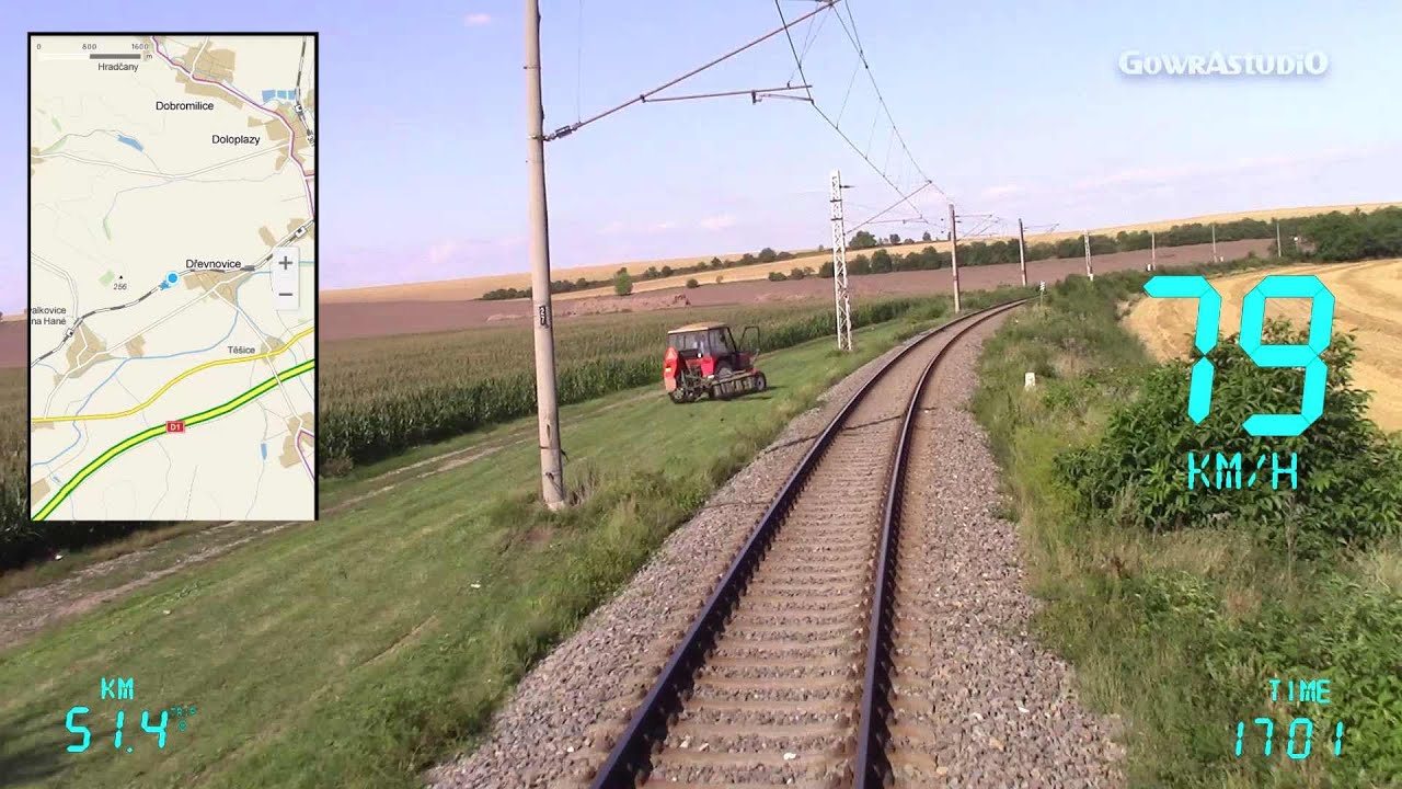 Cabview Brno-Maloměřice - Přerov přednádraží ČD CARGO Pn 62061 (07.08.2016)