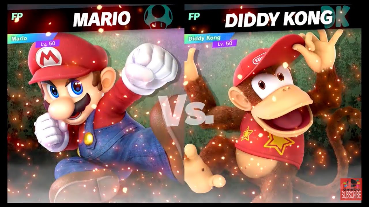 Super Smash Bros Ultimate Amiibo Fights – vs the World #34 Mario vs Diddy Kong