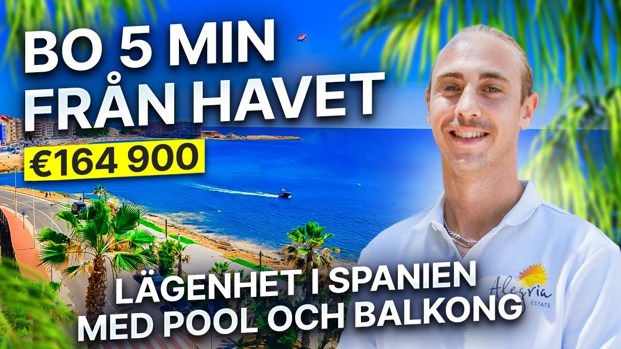 Din bostad i Spanien: Renoverad lägenhet i Torrevieja, 500 m från stranden med pool och balkong