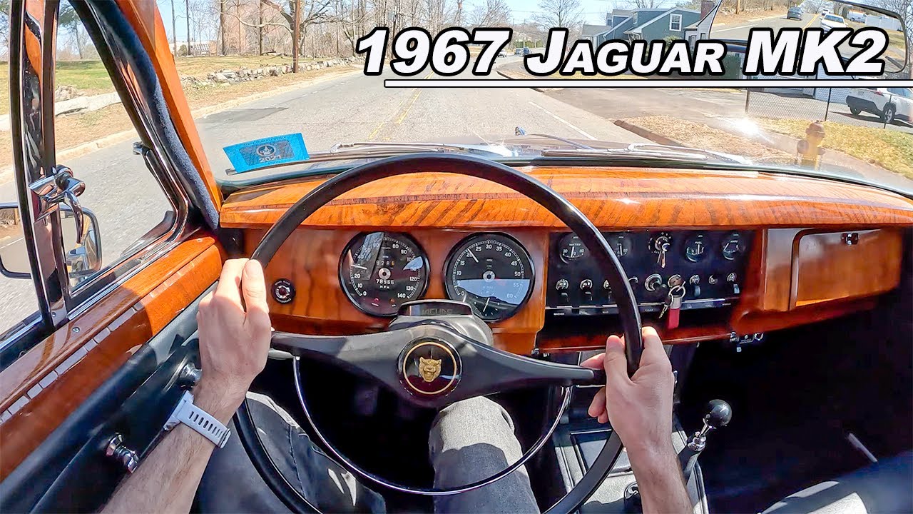 1967 Jaguar Mk2 - The 4 Door E-Type for Bank Robbers (POV Binaural Audio)
