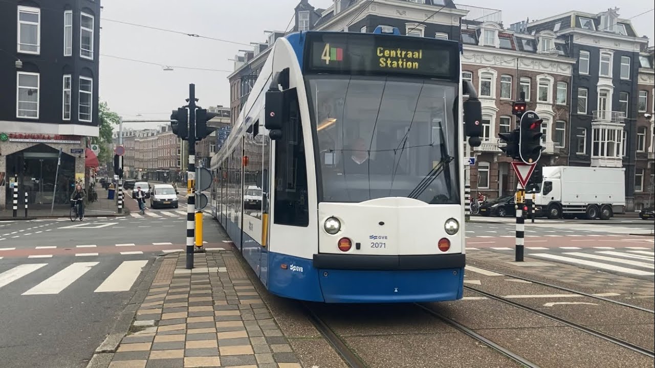 Amsterdam Tram Line 4 [13G] Stadhouderskade to Centraal