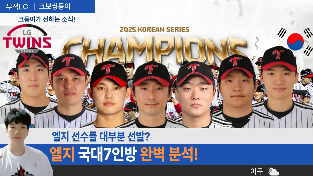 엘지 자랑스러운 국가대표 7인 완전 분석 영상! 선발 출전 가능성과 국대로 뽑힌 스텟을 분석! #엘지트윈스 #lgtwins #wbc #k-baseball #체코 #캐스터안tv
