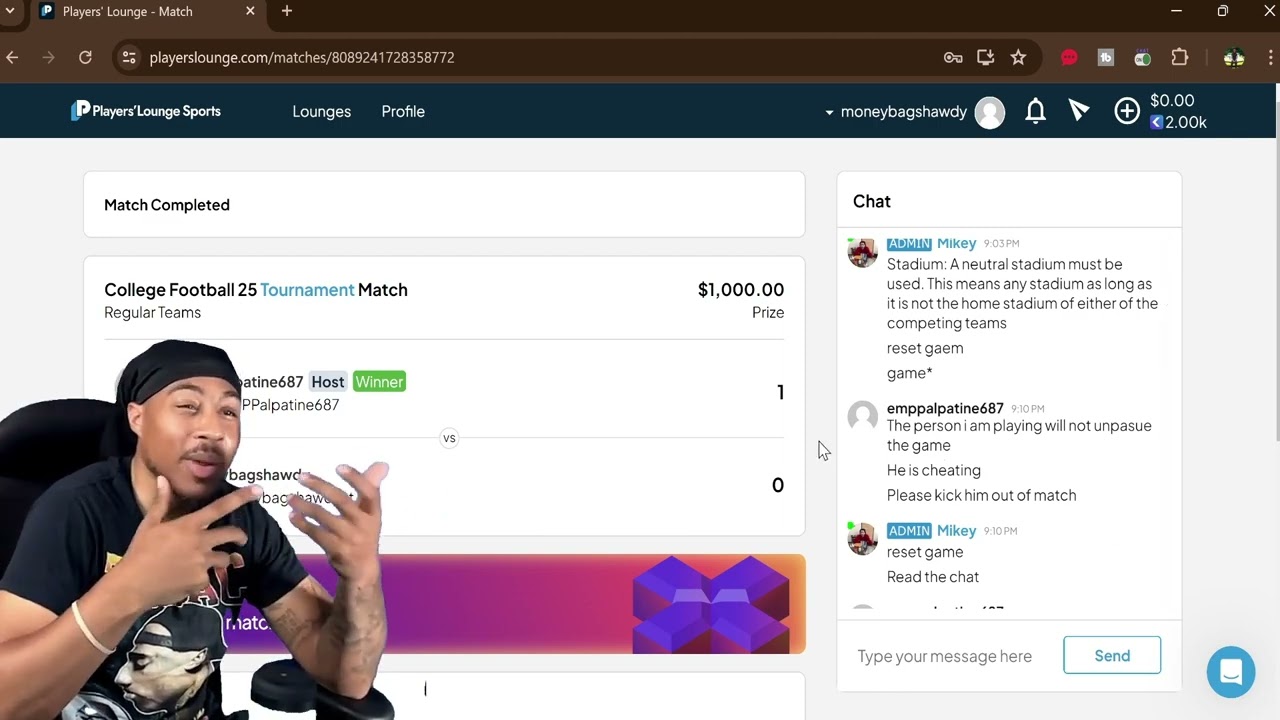 My First Experience On Players Lounge Was Horrible