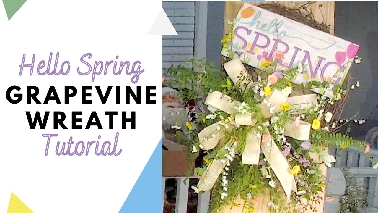 Happy Spring Grapevine Wreath Tutorial