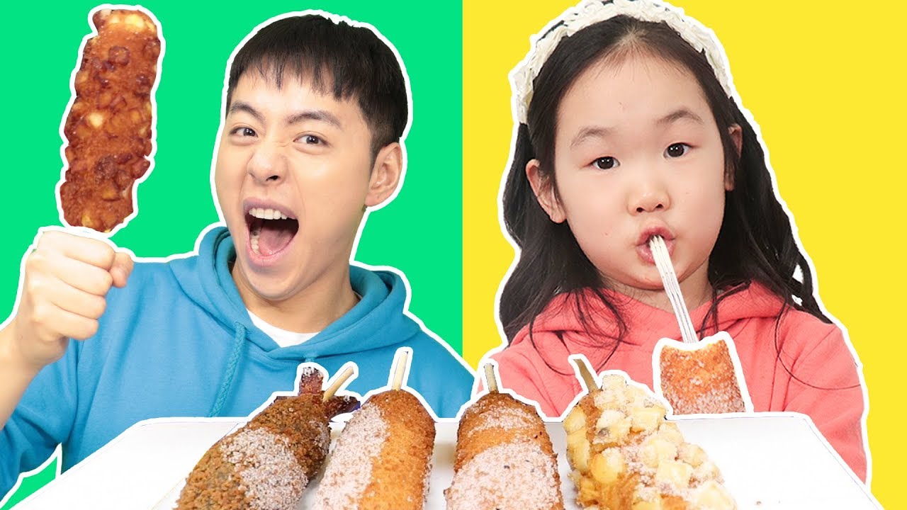 Хрустящий Хот-дог по-корейски | Korean hot-dog - MaShu Toys Review