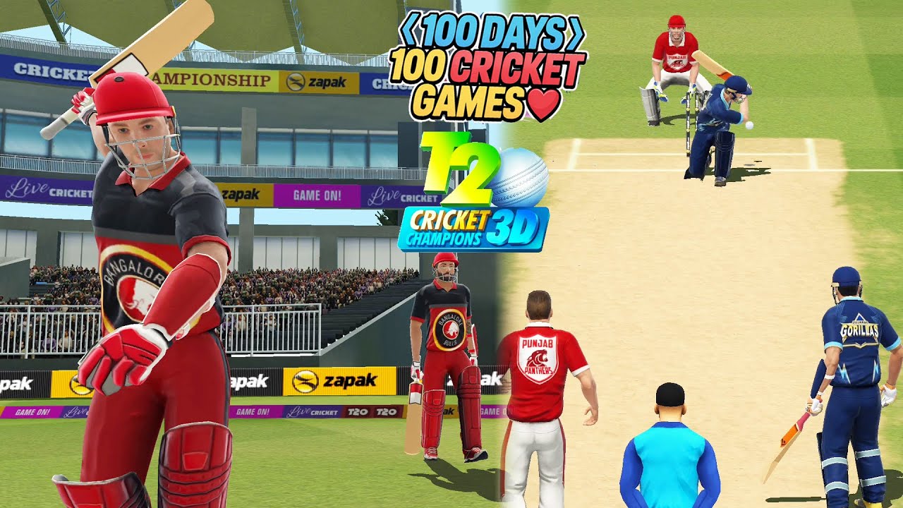 D74 - Zapak : T20 Cricket Champions 3D | 100 days 100 games challenge