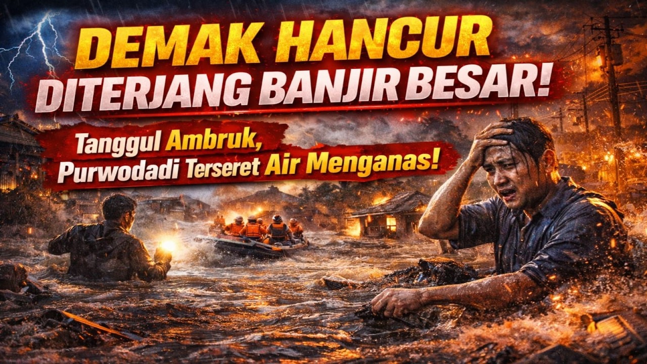 DEMAK DARURAT BANJIR! Warga Terseret, Ribuan KK Terdampak, Tanggul Jebol, Air Kiriman Mengganas!!