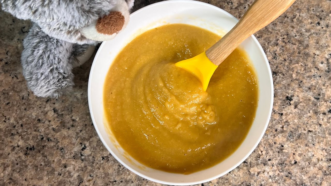 غذای کمکی  کوک رفلاکسی 6 و 4 ماهه :  سیب زمینی شیرین |  کودک رفلاکسی baby food sweet potato