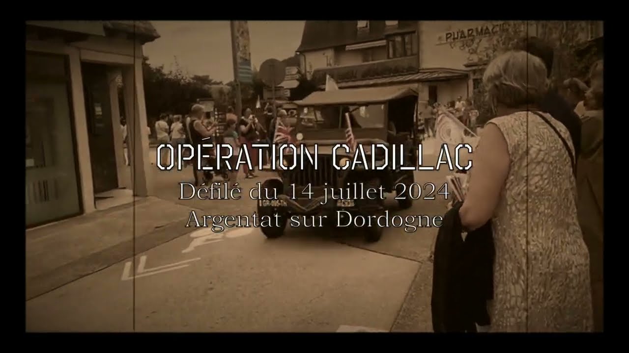 Défilé Argentat-sur-Dordogne - Véhicules d'époque - Opération Cadillac 2024