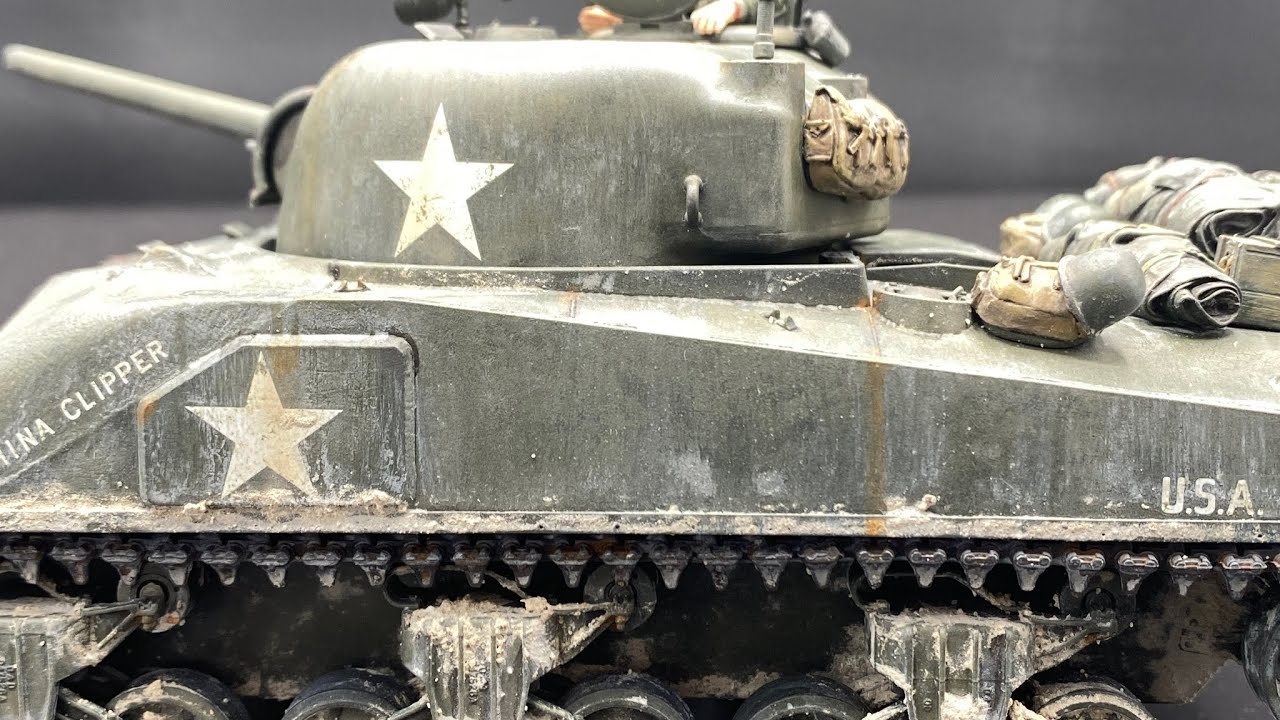 Paint an M4 Sherman in Full Detail - STEP-BY-STEP Tutorial #Auska #tamiya
