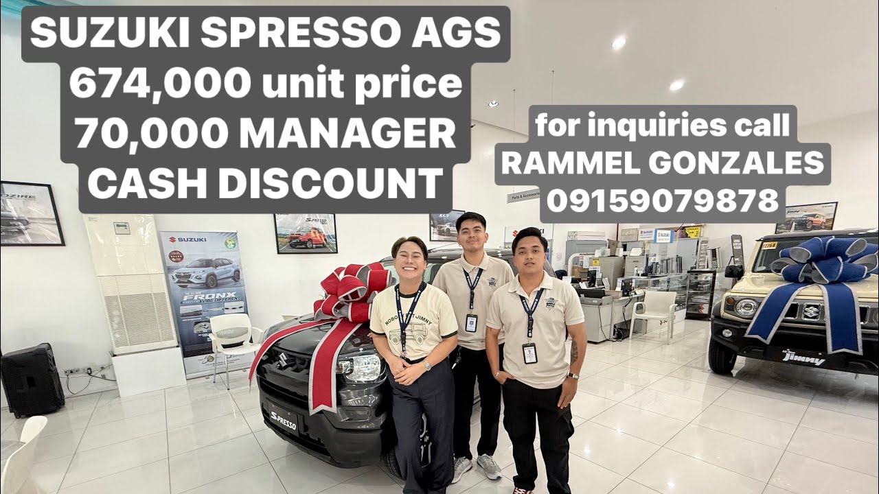 For 80,000 CASH DISCOUNT PROMO OF 2026 SUZUKI SPRESSO AGS MODEL. #rammelgonzales #spresso2026 