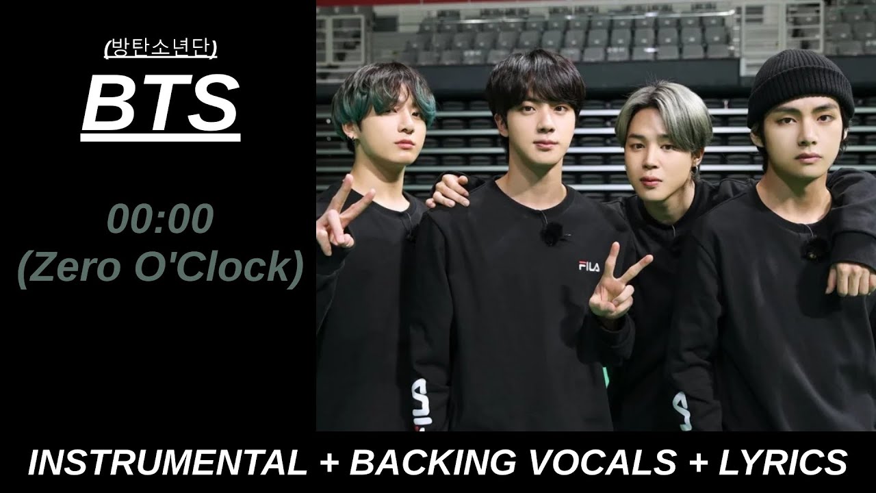 BTS (방탄소년단) '00:00 (Zero O'Clock)' Karaoke With Backing Vocals + Lyrics