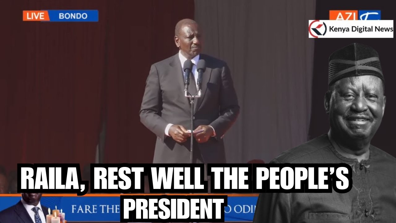RAILA, THE PEOPLE'S PRESIDENT! Ruto’s Final Tribute at Raila Odinga’s Burial in Bondo, Siaya