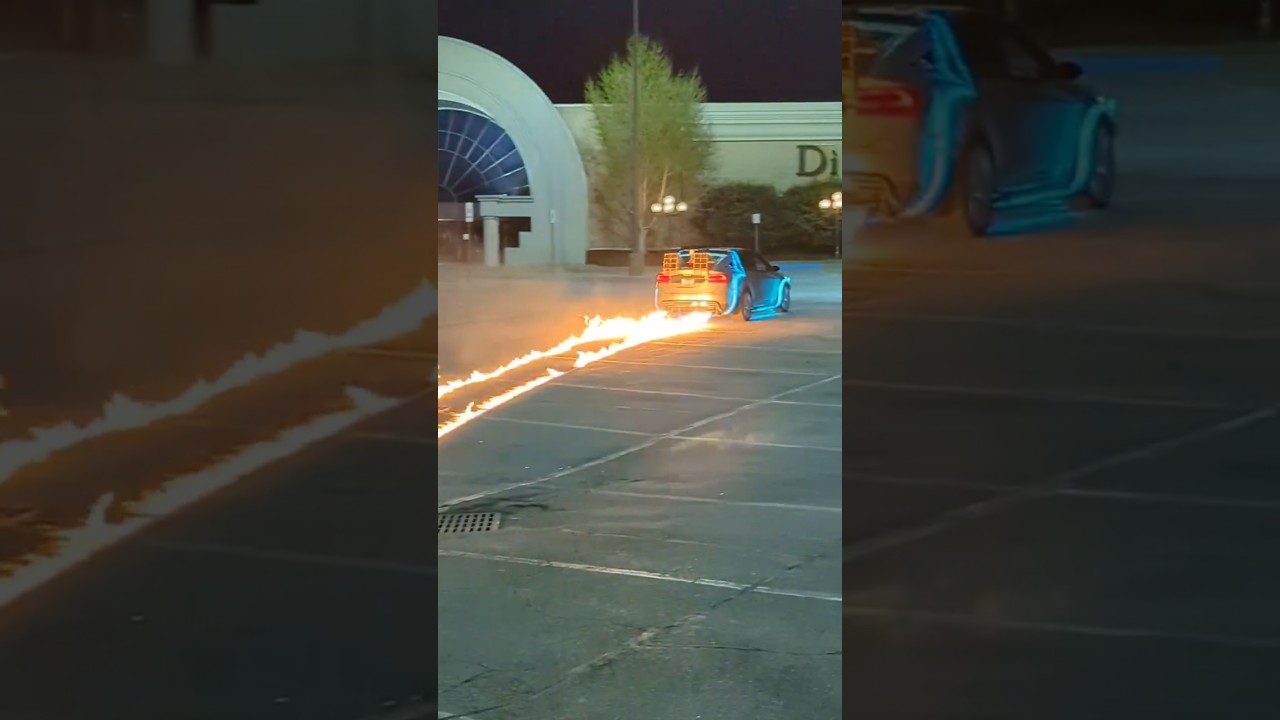 Back To The Future Tesla Model X 88MPH Flame Trails 