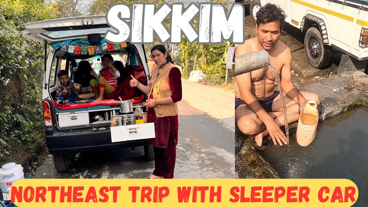 EP-7 Northeast Trip With Camping Car | We Entered In Sikkim | Night Camping In Sikkim In Caravan |