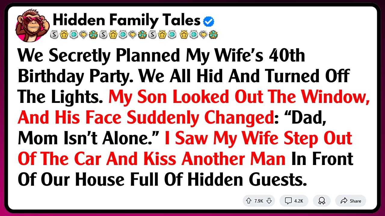 We Secretly Planned My Wife’s 40th Birthday Party. We All Hid And Turned Off The Lights. My Son...