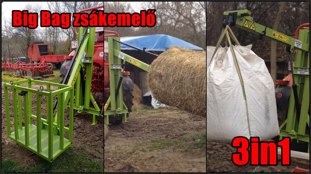 Big Bag zsákemelő | 3 az 1-ben hidraulikus emelő  [2021]
