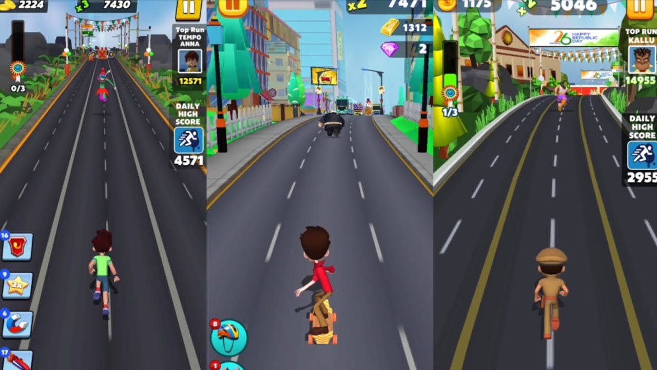 Kicko & Super Speedo 🆚 Simmba Skateboard Rush 🆚 Little Singham New Update Gameplay🎮 #gaming #video 