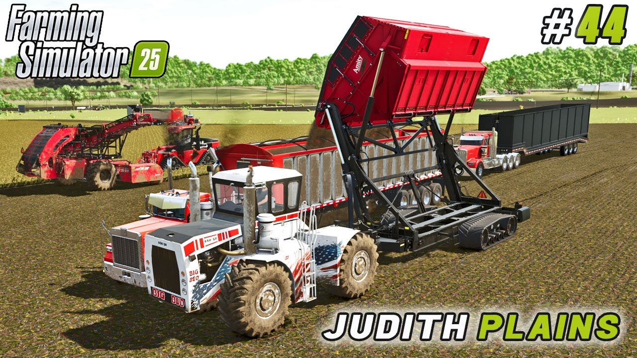 Превращаем картофель в прибыль: сбор урожая и доставка на завод | FS 25 | Джудит Плейнс | Таймлап...