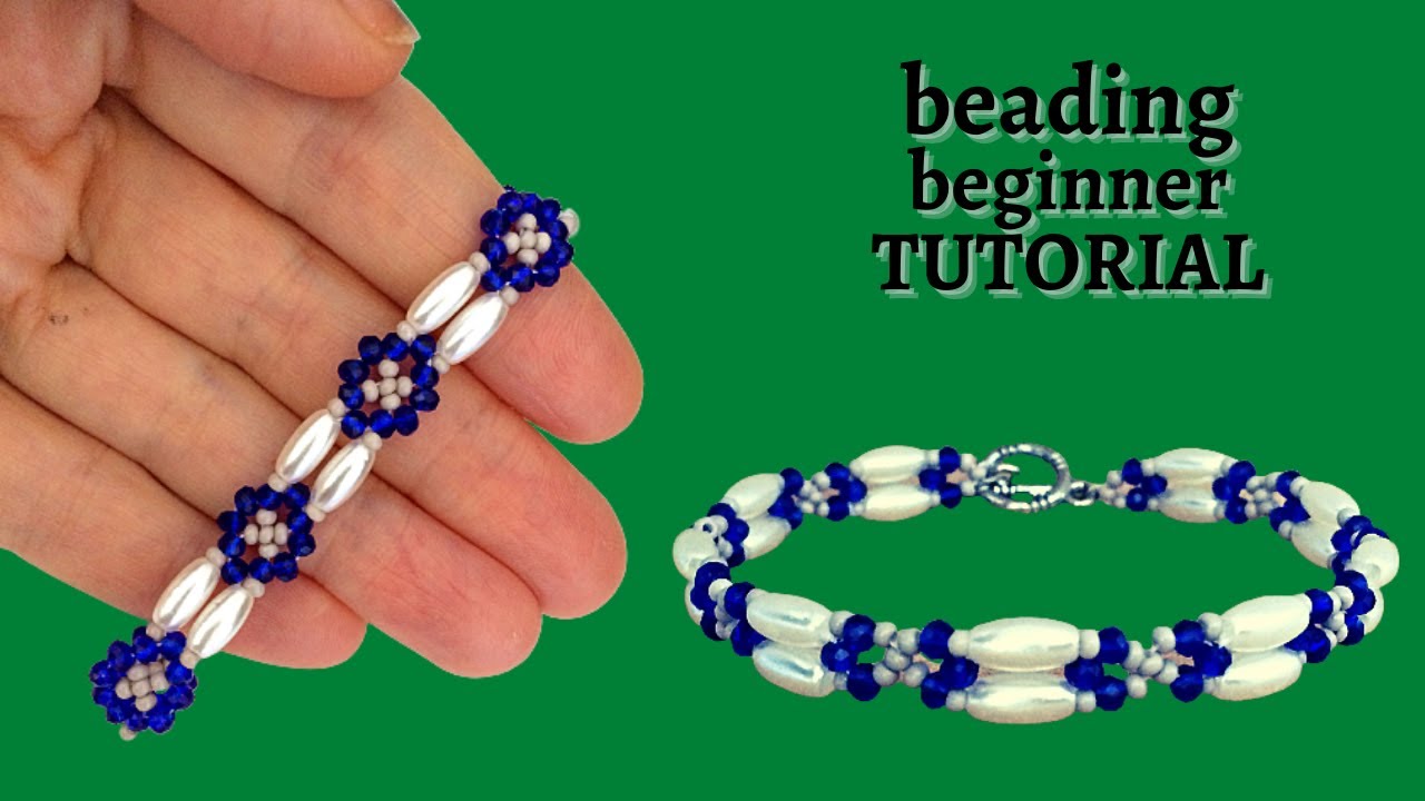 How  to make bracelets with beads. Beading beginner TUTORIAL