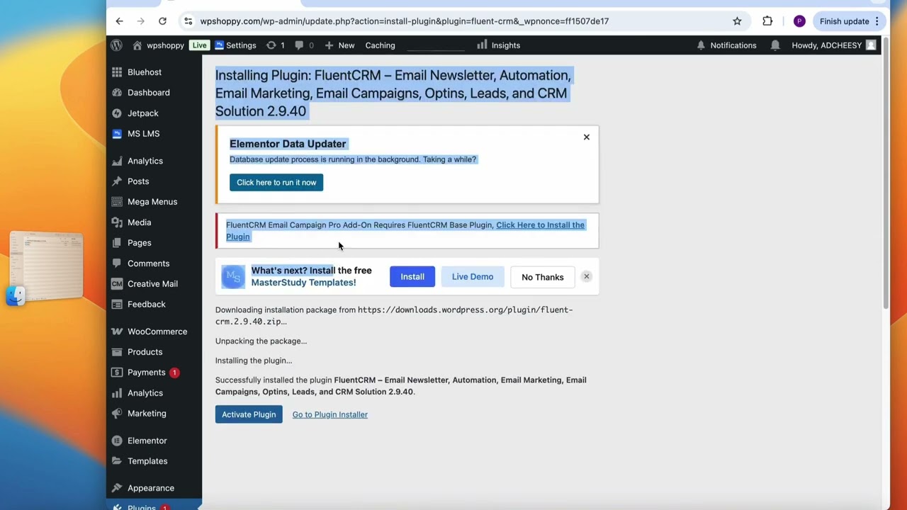 Fluent CRM Pro Installation Video | GPL Bees and Digital Confidense