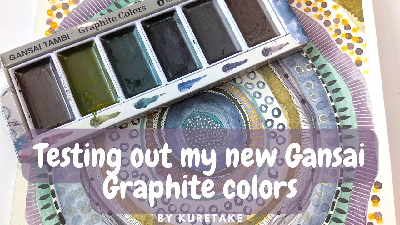 Testing the new Gansai Graphite Watercolor Palette
