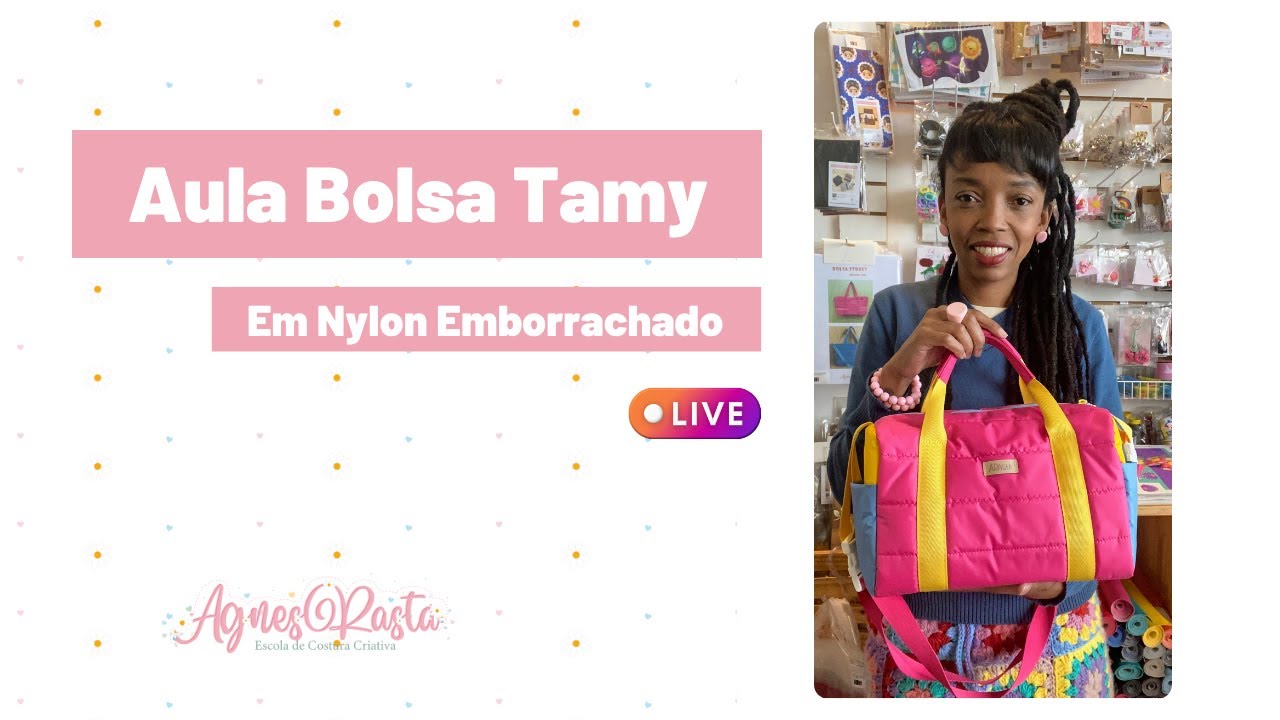 Aula Bolsa Tamy em Nylon Emborrachado