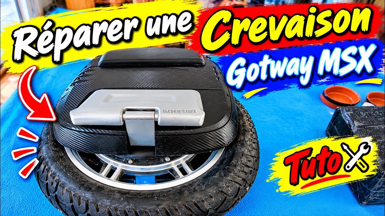 Réparation d'une crevaison sur Gotway MSX