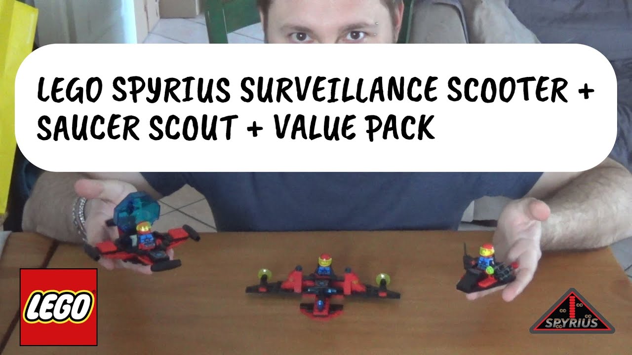 LEGO SPACE SPYRIUS SURVEILLANCE SCOOTER + SAUCER SCOUT + VALUE PACK set 1954 + 6835 + 1843