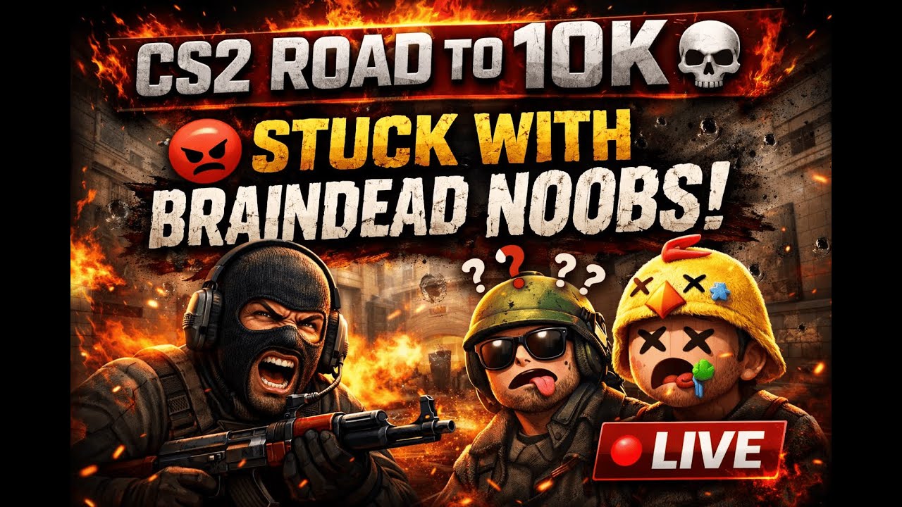 CS2 LIVE 🔴 Road to 10K | Zero IQ, Full Confidence